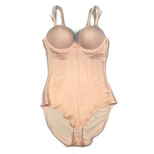 Spanx Haute Contour Deco Sweetheart Pink Panty Bodysuit Bodyshaper 34B